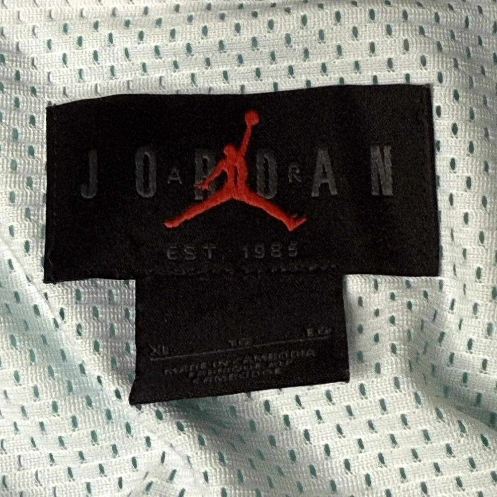 Jordan Shirt Mens XL Blue Green Mesh Basketball Tank Top Jumpman NBA‎ Polyester